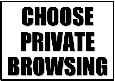choose private browsing